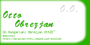 otto obrezjan business card